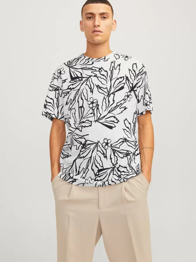 All Over Print Crew neck T-shirt-Jack & Jones Flash Sale