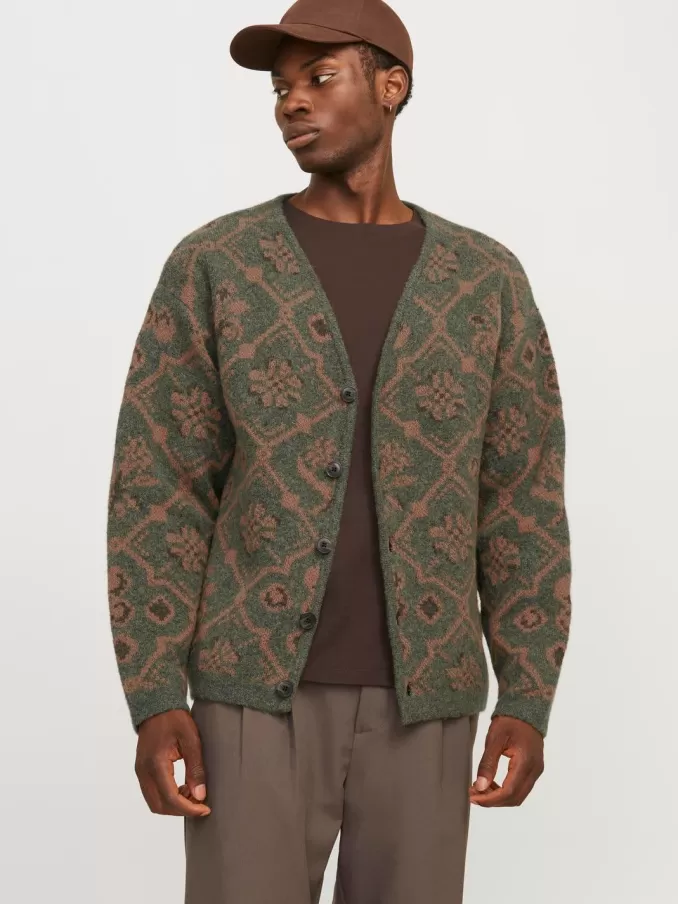 All Over Print Knitted cardigan-Jack & Jones Fashion