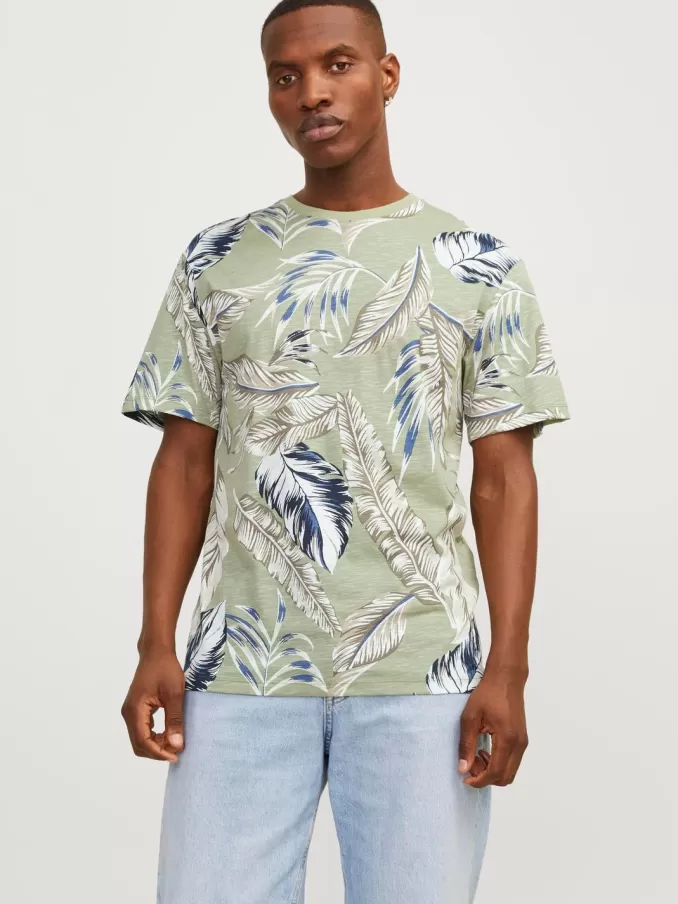 All Over Print Round neck T-shirt-Jack & Jones Best Sale