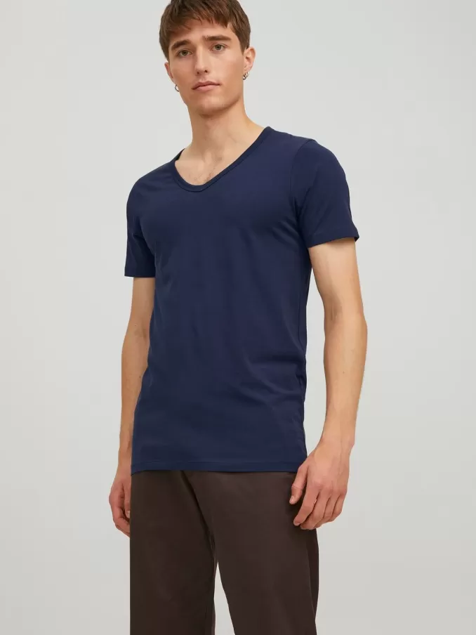 Basic V-Neck T-shirt-Jack & Jones Discount