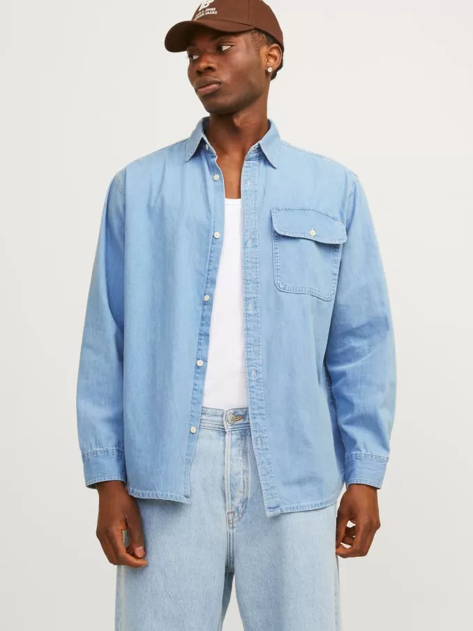 Boxy fit Denim Shirt-Jack & Jones New