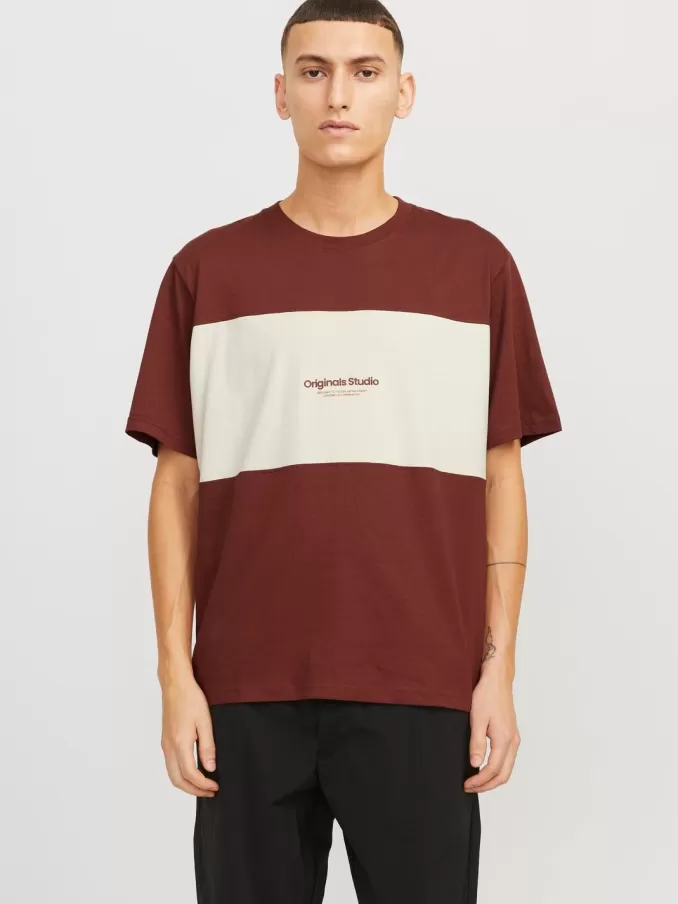 Colour block Crew neck T-shirt-Jack & Jones Cheap