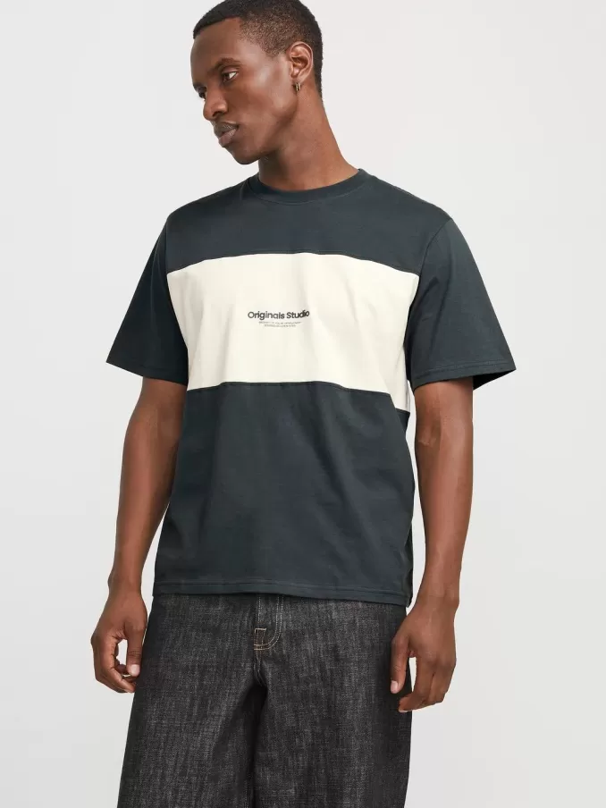 Colour block Crew neck T-shirt-Jack & Jones Cheap