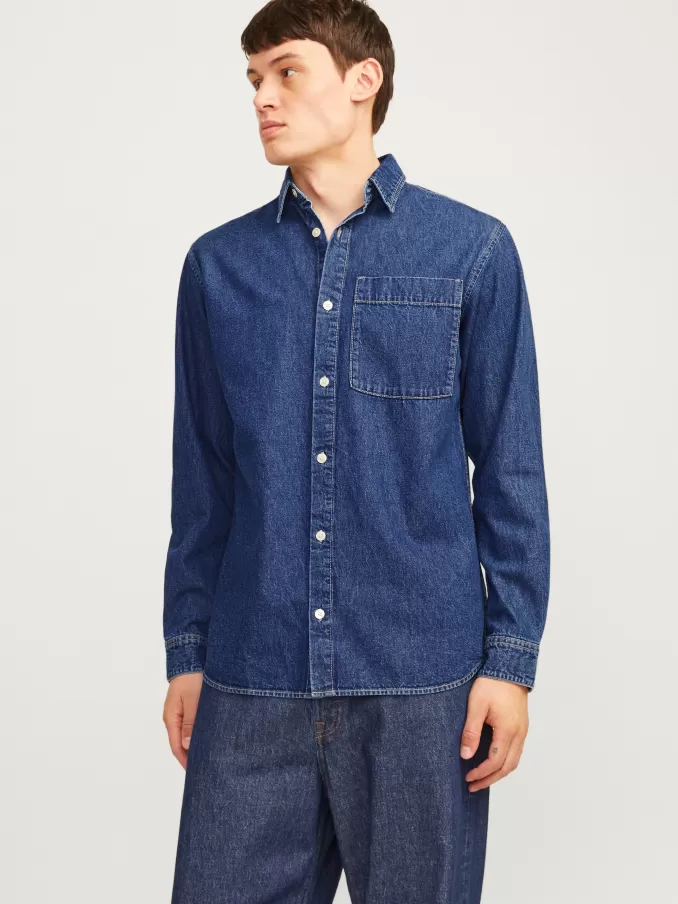 Comfort Fit Denim Shirt-Jack & Jones Cheap