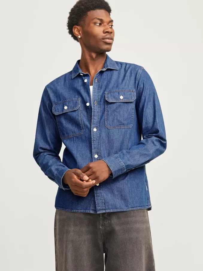 Comfort Fit Denim Shirt-Jack & Jones Outlet