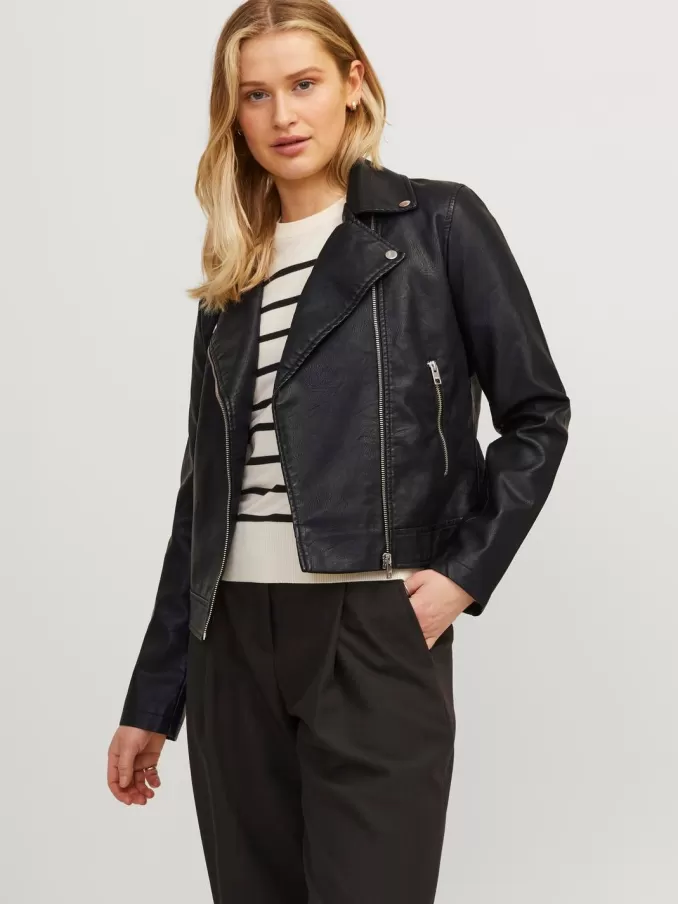 JXGAIL Leather look biker jacket-Jack & Jones Fashion