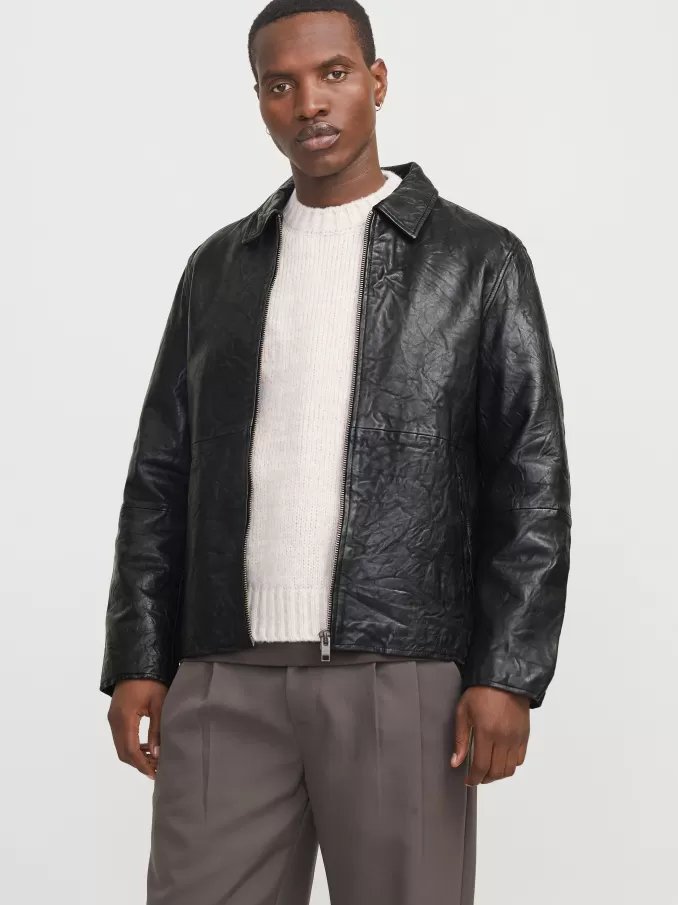 Leather jacket-Jack & Jones Best