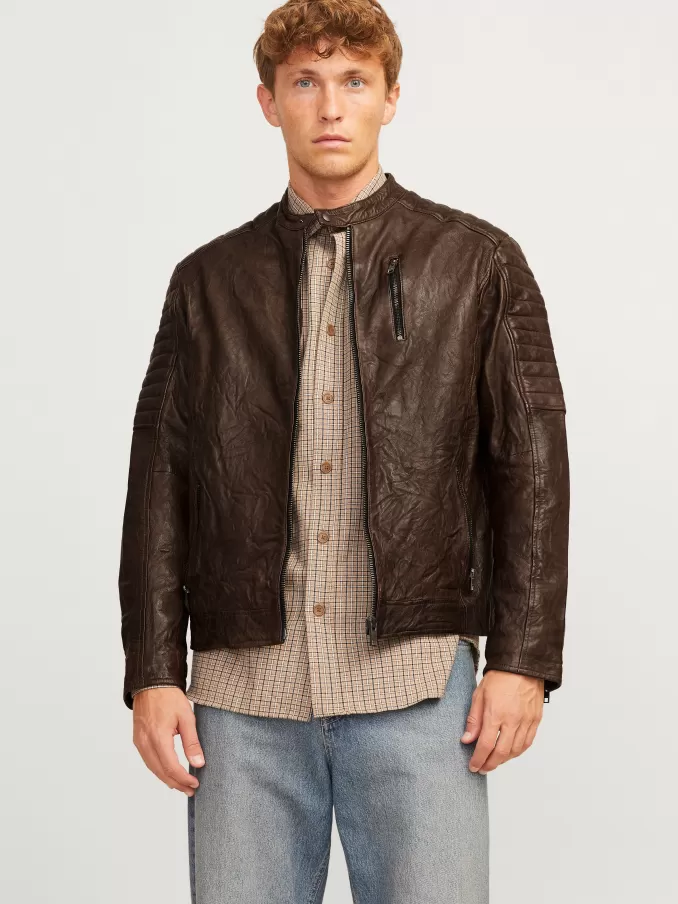 Leather jacket-Jack & Jones Best Sale