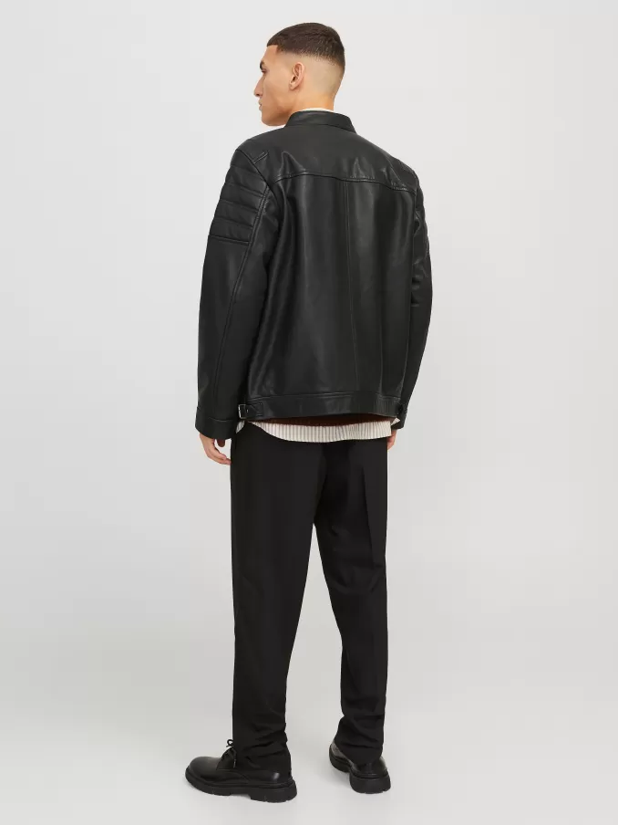 Leather jacket-Jack & Jones Clearance