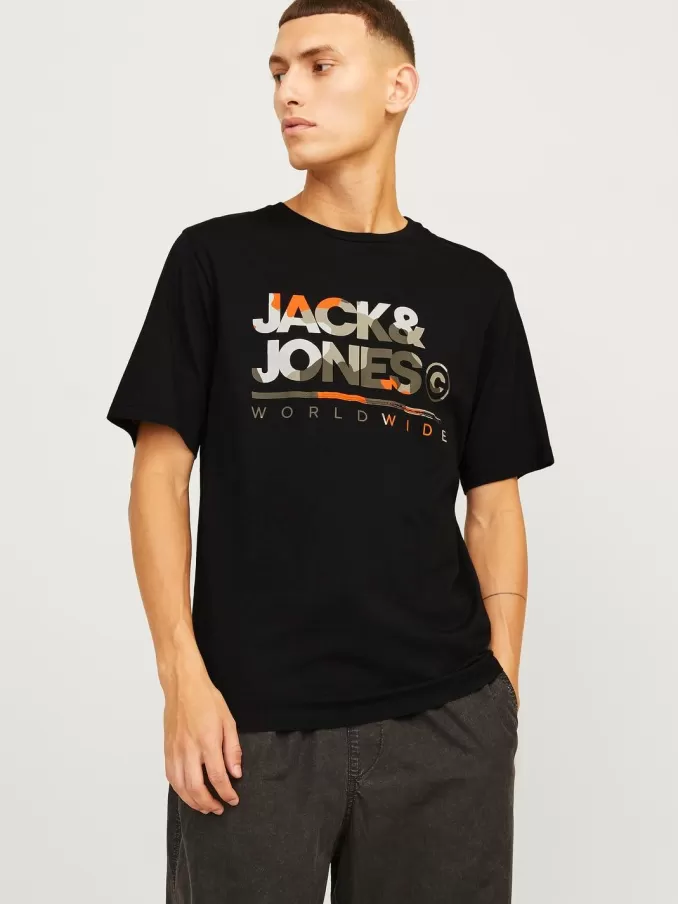 Logo Crew neck T-shirt-Jack & Jones Hot