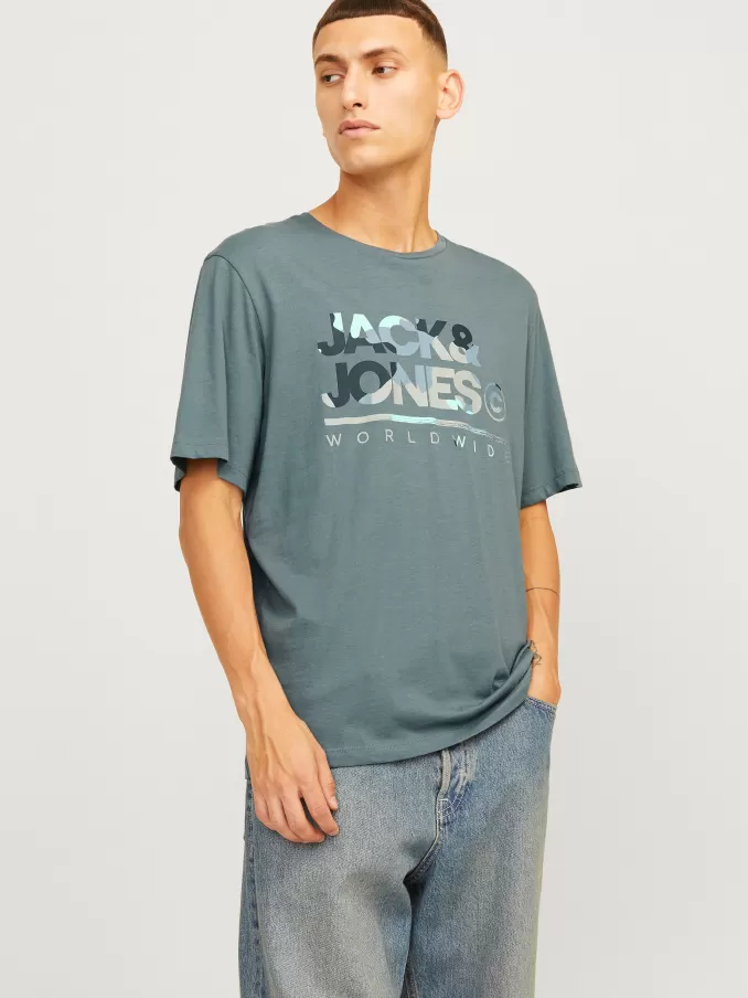 Logo Crew neck T-shirt-Jack & Jones Hot