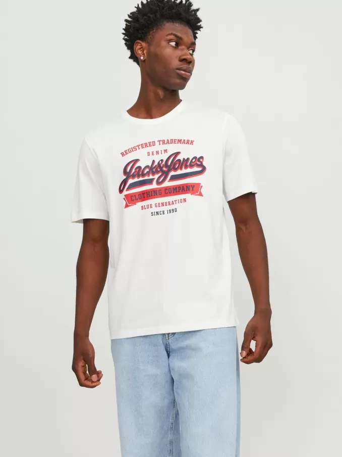 Logo Round neck T-shirt-Jack & Jones Cheap