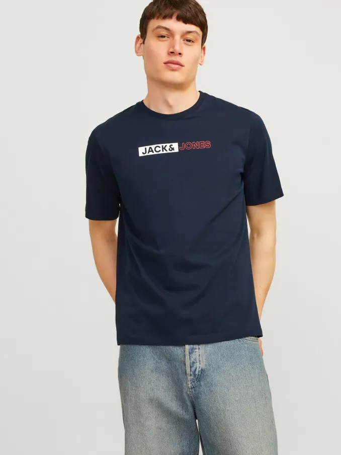 Logo Round neck T-shirt-Jack & Jones Fashion