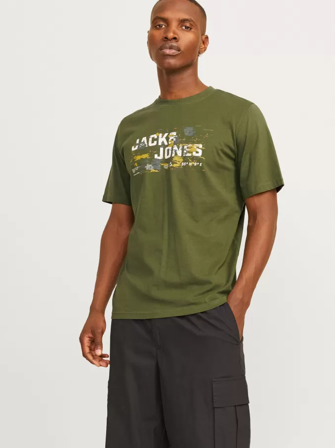 Logo Round Neck T-shirt-Jack & Jones Cheap