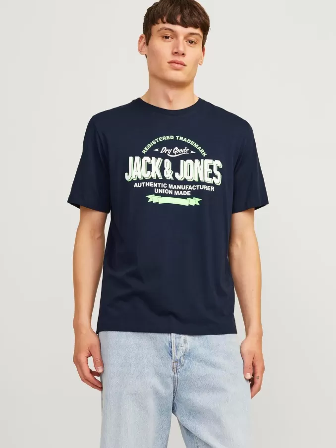 Logo Round neck T-shirt-Jack & Jones Hot