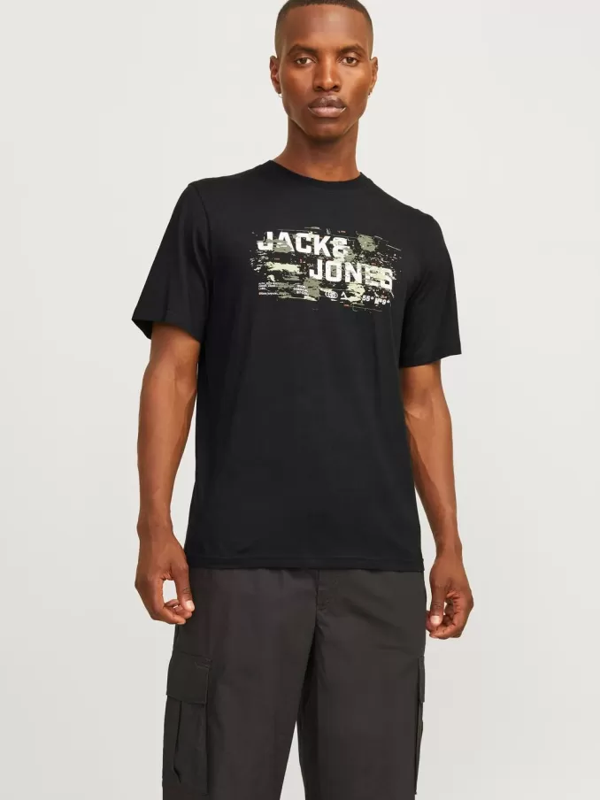 Logo Round Neck T-shirt-Jack & Jones Discount