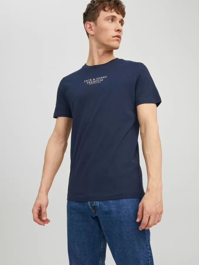 Logo Round neck T-shirt-Jack & Jones Cheap