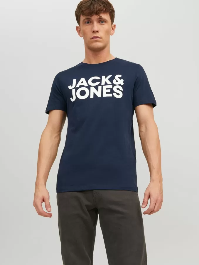 Logo Round neck T-shirt-Jack & Jones Best