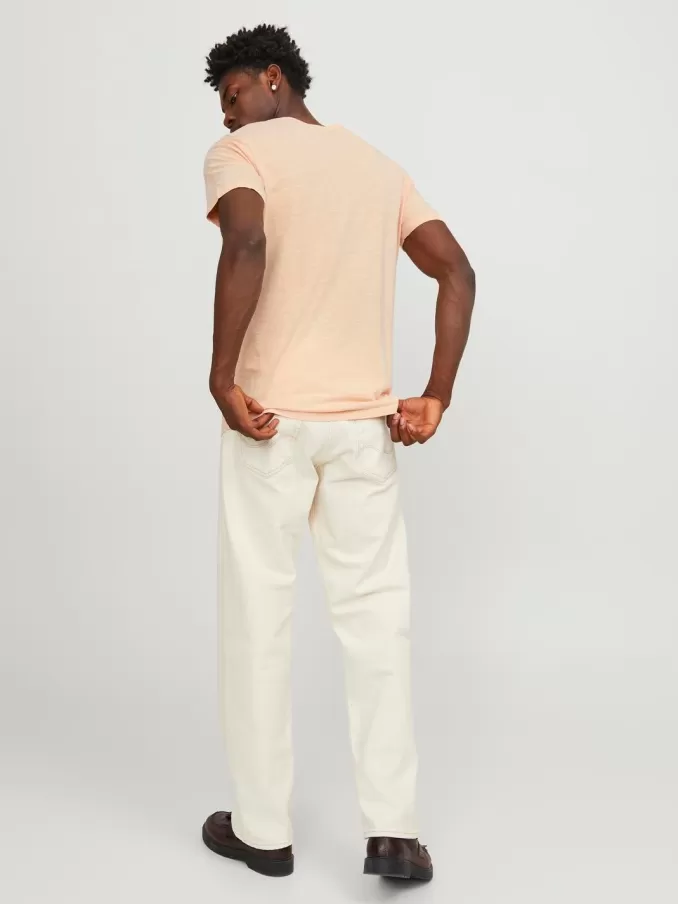 Melange Split Neck T-shirt-Jack & Jones Discount