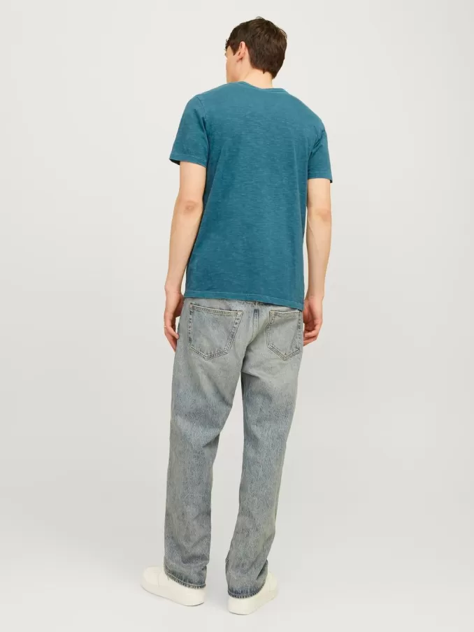 Melange Split Neck T-shirt-Jack & Jones Clearance