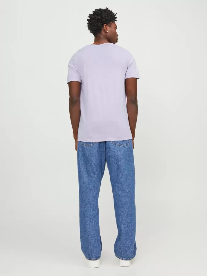 Melange Split Neck T-shirt-Jack & Jones Clearance