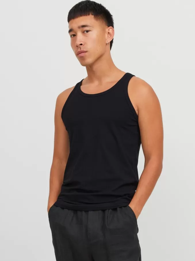 2-pack Plain Round neck Tank top-Jack & Jones Online