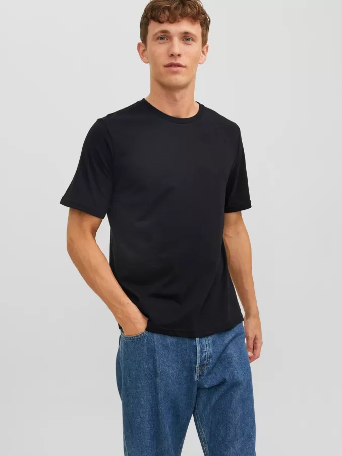 3-pack Plain Round neck T-shirt-Jack & Jones Clearance