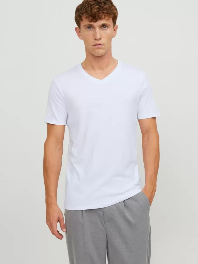 2-pack Plain V-Neck T-shirt-Jack & Jones Best