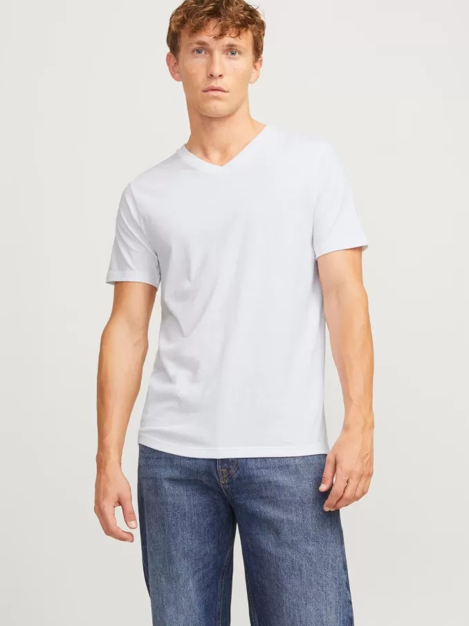 3-pack Plain V-Neck T-shirt-Jack & Jones Clearance