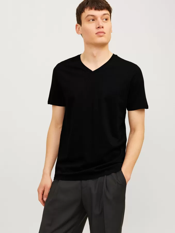 2-pack Plain V-Neck T-shirt-Jack & Jones Sale