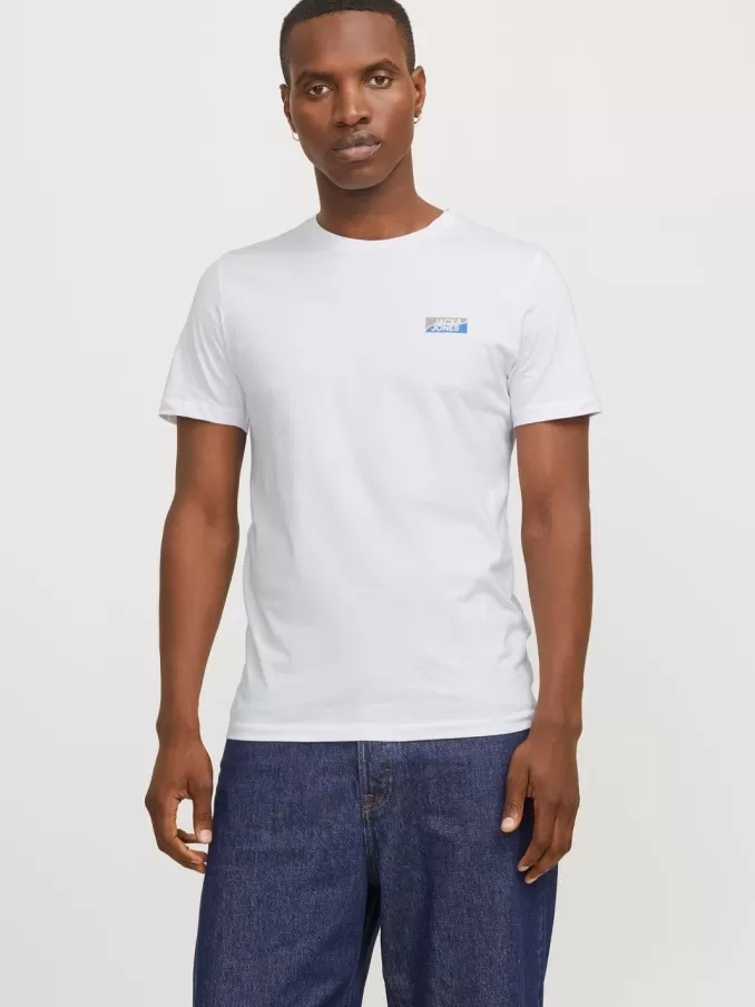 3-pack Printed Round Neck T-shirt-Jack & Jones Best Sale