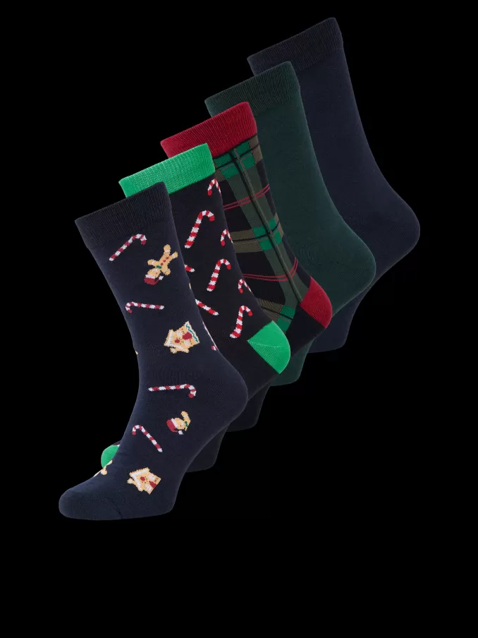 5-pack x-mas socks-Jack & Jones Shop