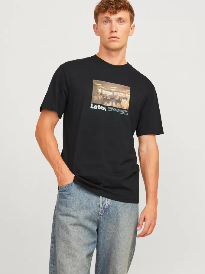 Photo printed Crew neck T-shirt-Jack & Jones Fashion