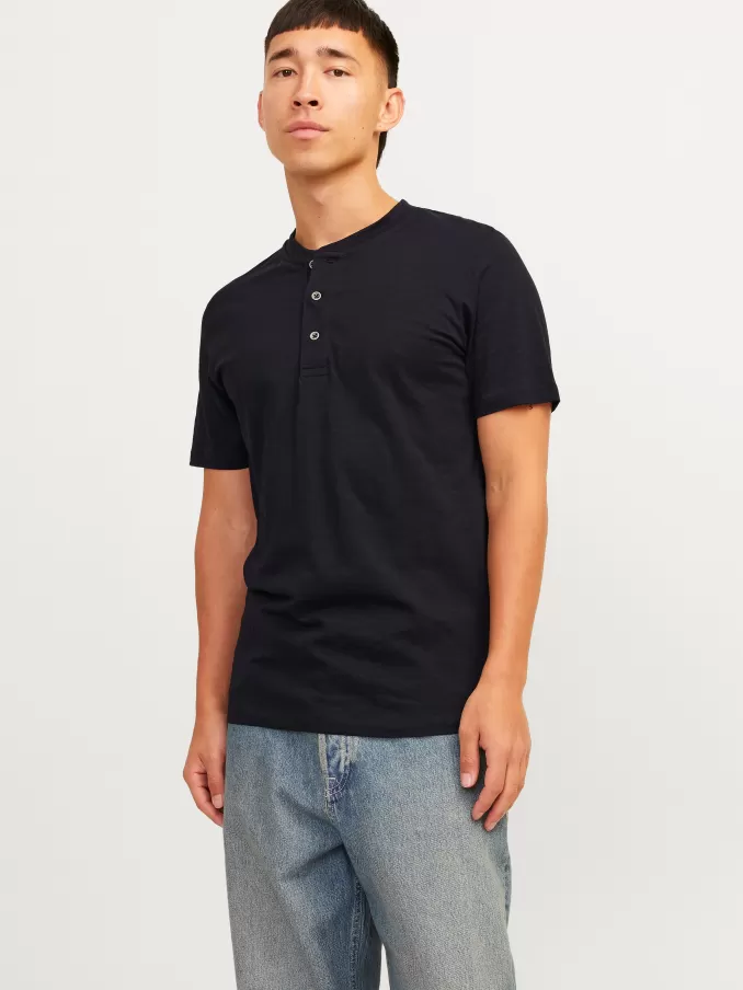 Plain China Collar T-shirt-Jack & Jones Store