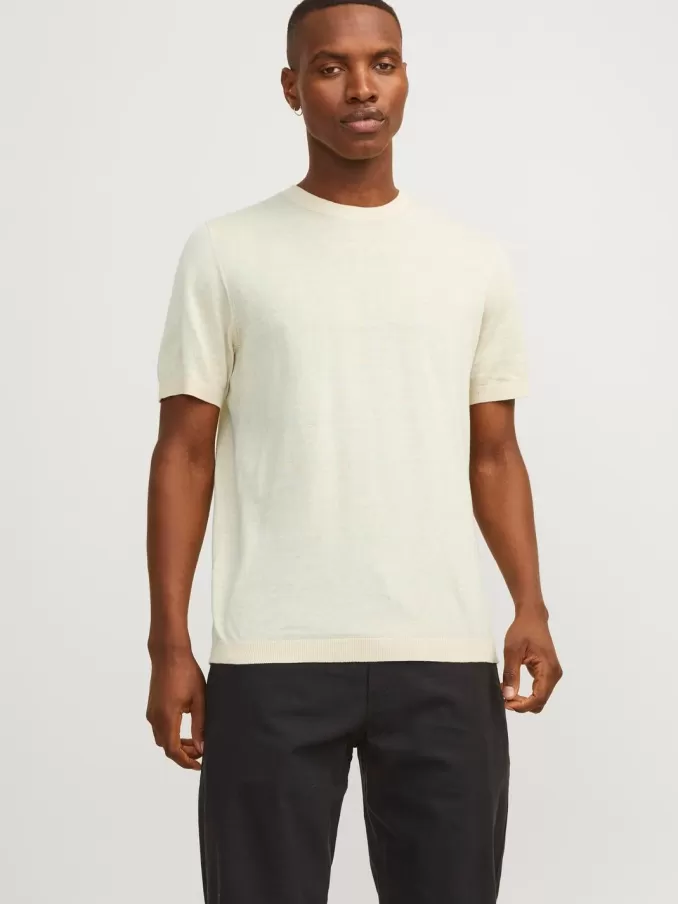 Plain Crew neck Knitted pullover-Jack & Jones Sale