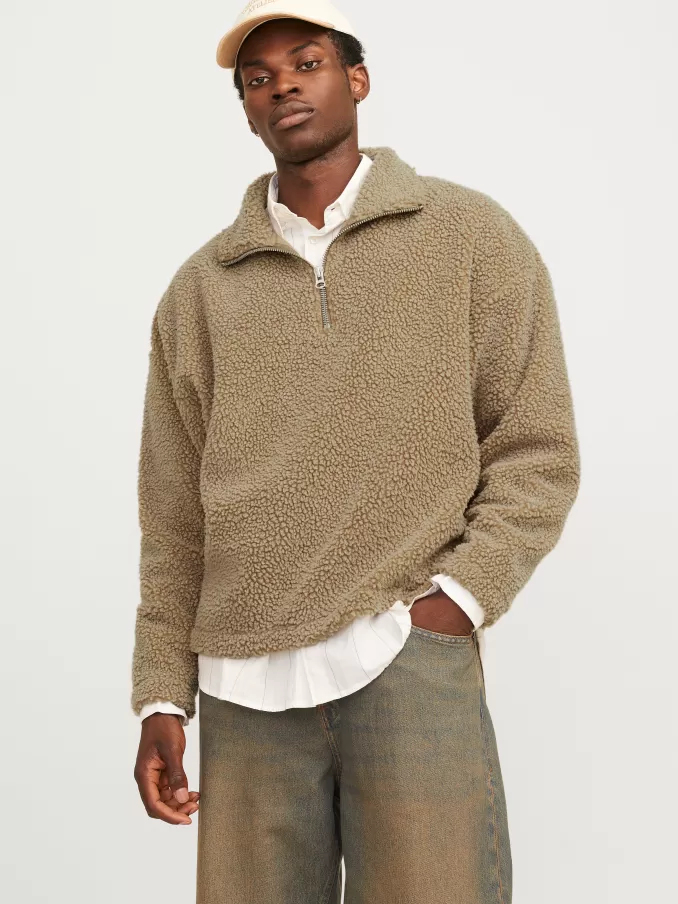 Plain Fleece sweatshirt-Jack & Jones Discount