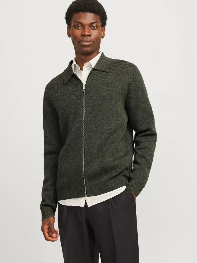 Plain Knitted cardigan-Jack & Jones New