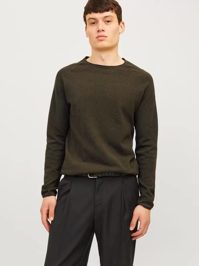 Plain Knitted pullover-Jack & Jones Fashion