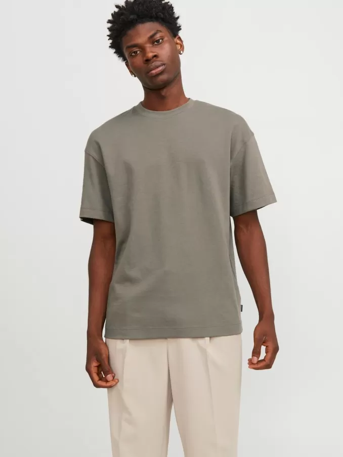 Plain Round neck T-shirt-Jack & Jones Fashion