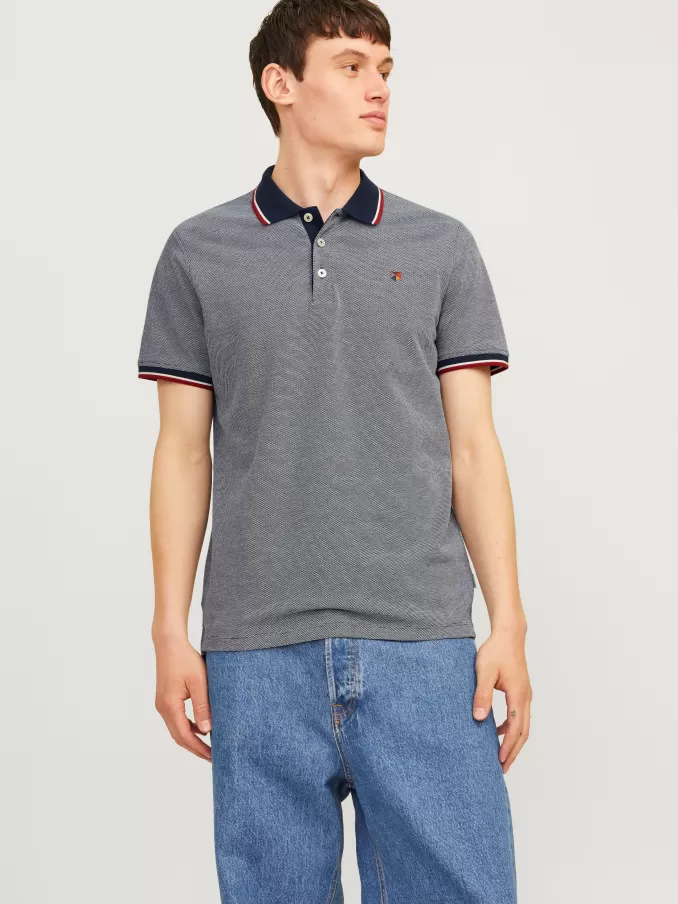 Plain Shirt collar Polo-Jack & Jones Outlet