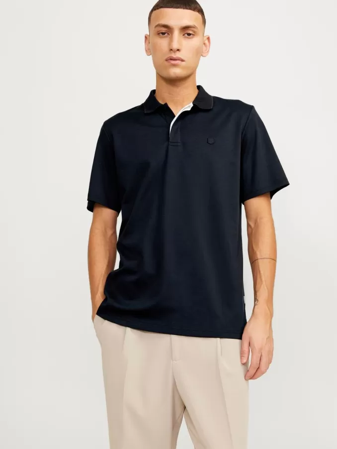 Plain Shirt collar Polo-Jack & Jones Cheap