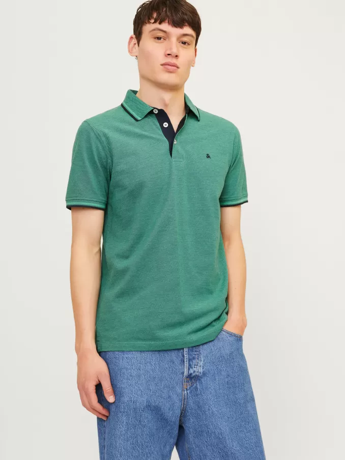 Plain Shirt collar Polo-Jack & Jones Best Sale