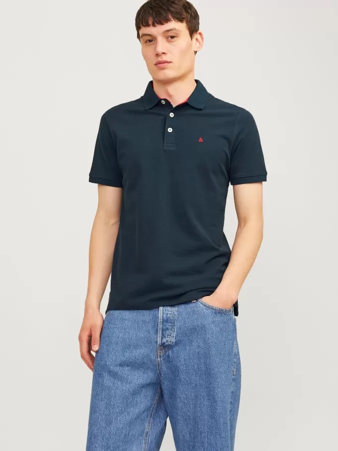 Plain Shirt collar Polo-Jack & Jones Best Sale