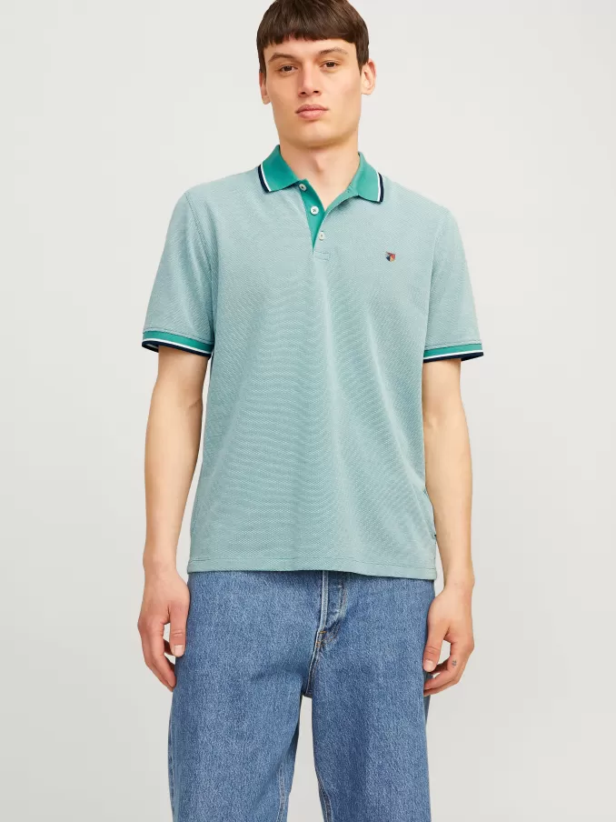 Plain Shirt collar Polo-Jack & Jones Discount