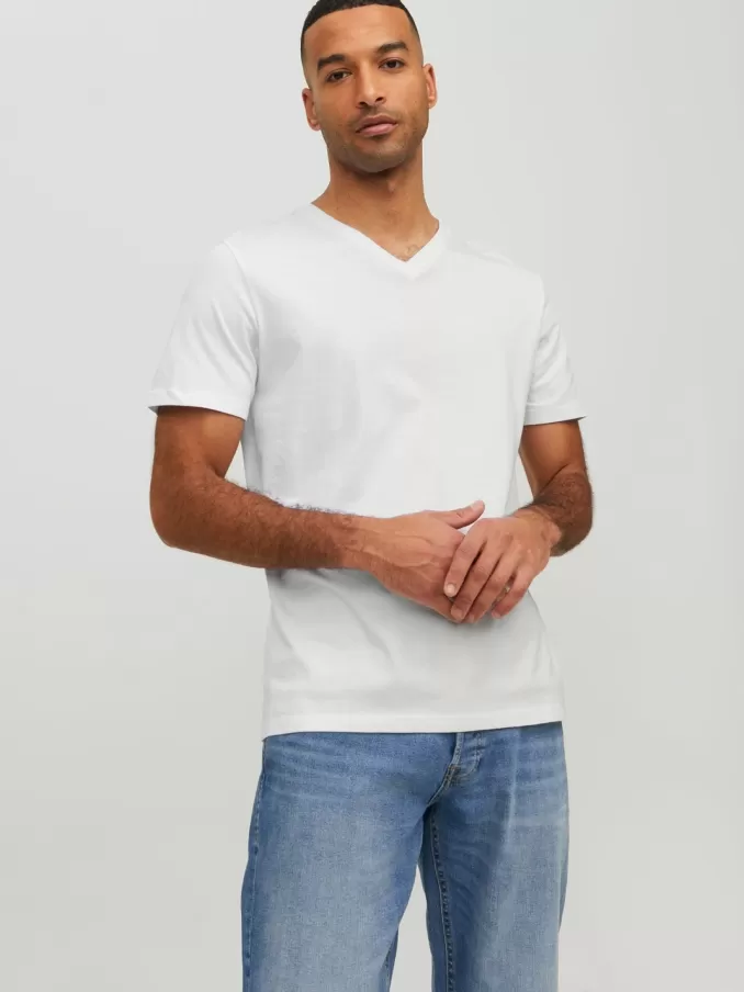 Plain V-Neck T-shirt-Jack & Jones Outlet