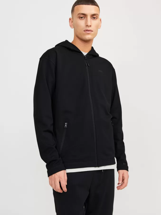 Plain Zip Hoodie-Jack & Jones New