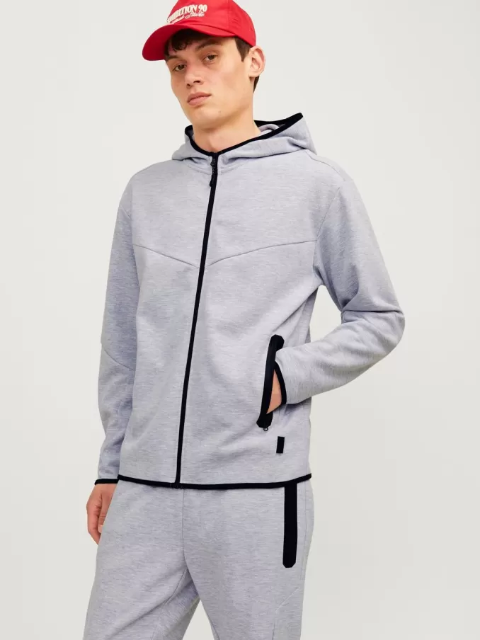 Plain Zip Hoodie-Jack & Jones Fashion