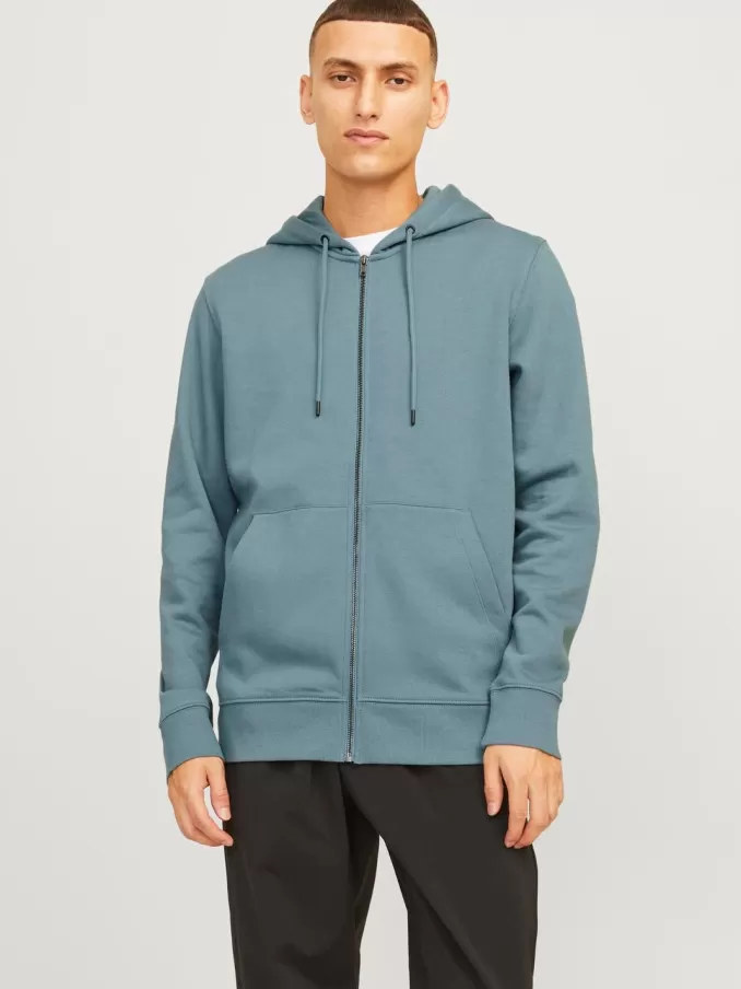 Plain Zip Hoodie-Jack & Jones Clearance