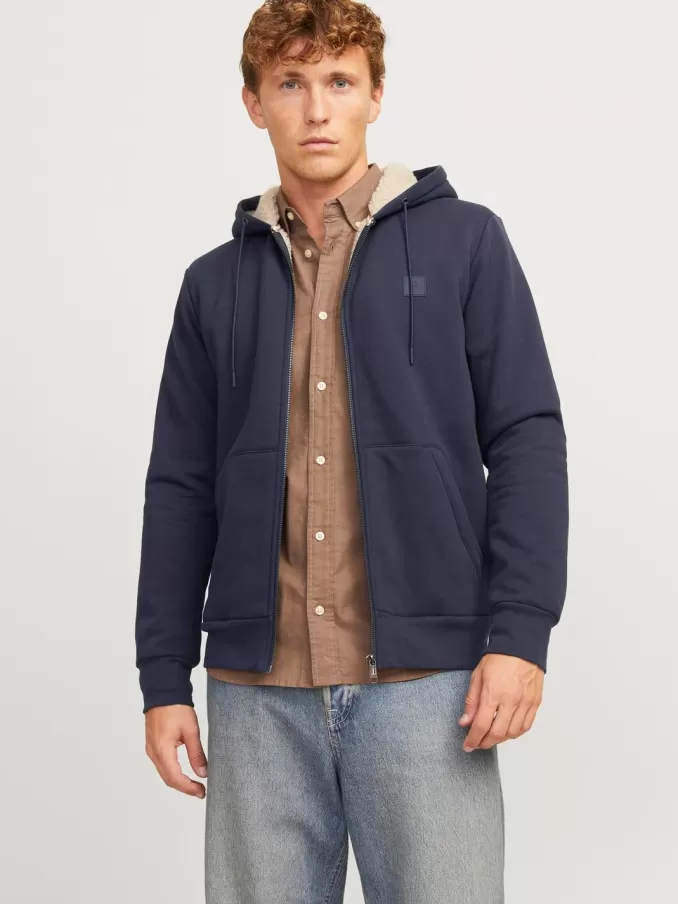 Plain Zip Hoodie-Jack & Jones Sale