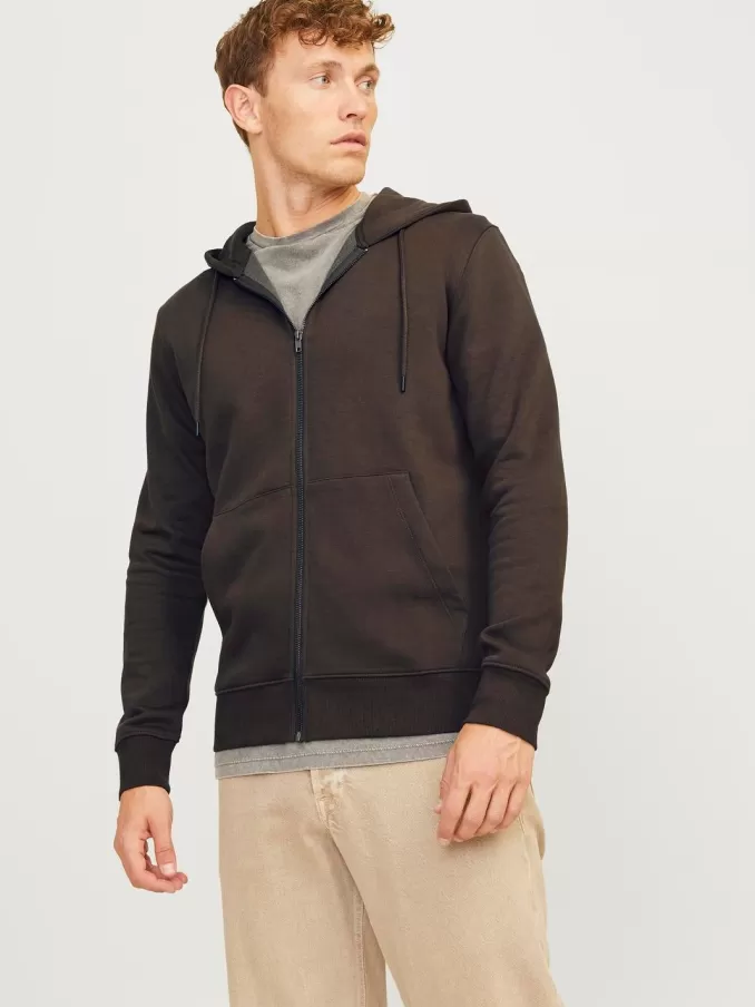 Plain Zip Hoodie-Jack & Jones Flash Sale